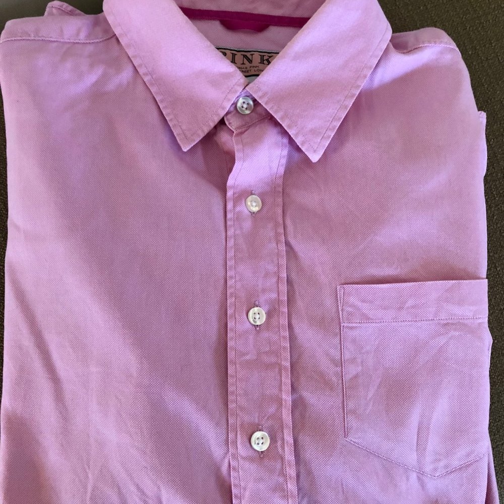 Men's Thomas Pink Oxford Button Down Shirt